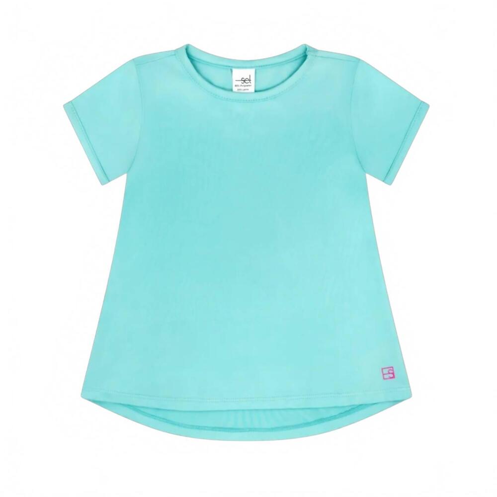 NEW LULLABY SET girls bridget basic tee in totally turquoise